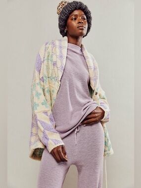 Free People Bright Optimistic cardigan size XS cotton blend mint lavender